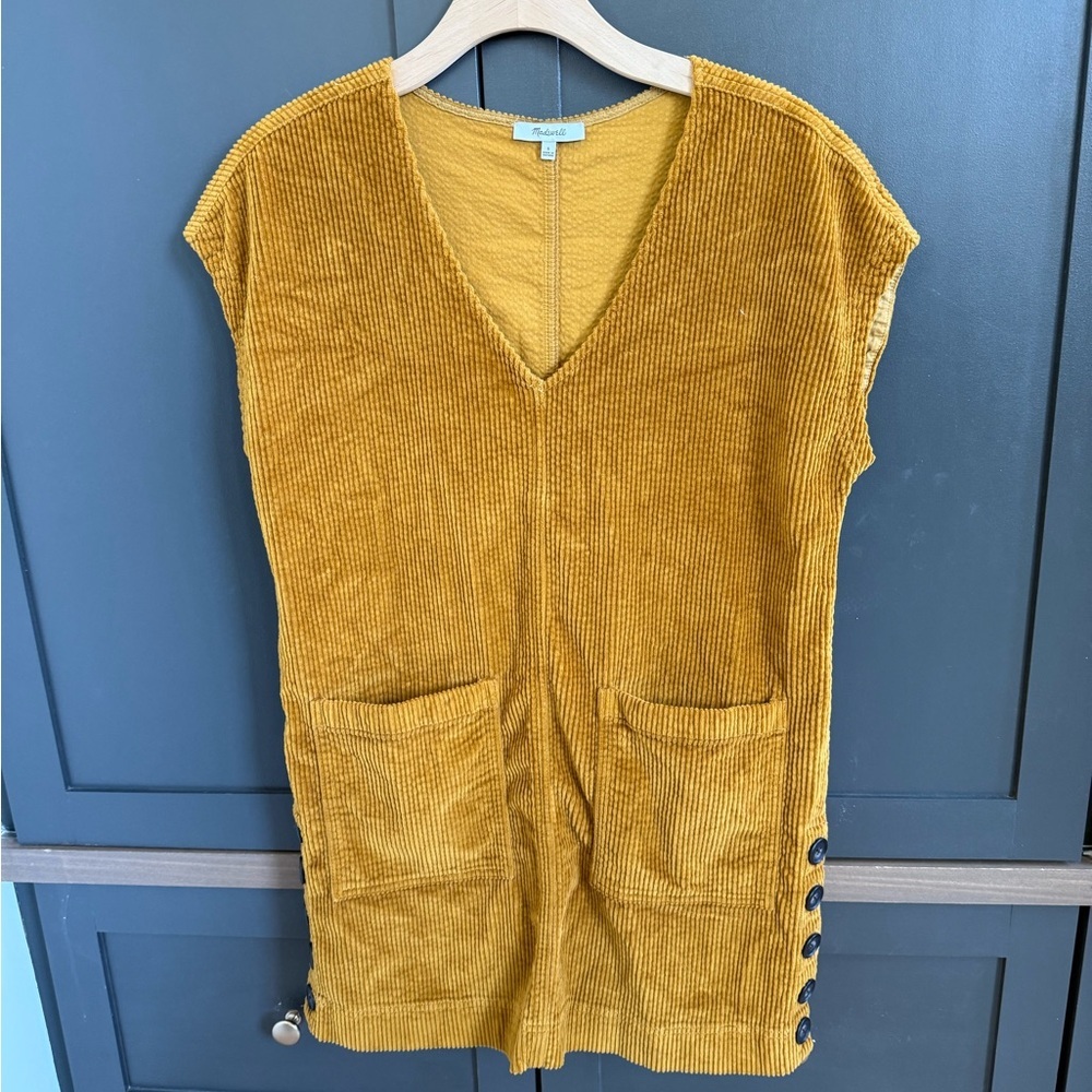 Madewell Corduroy Side-Button Shift Dress • S - Picture 5 of 10